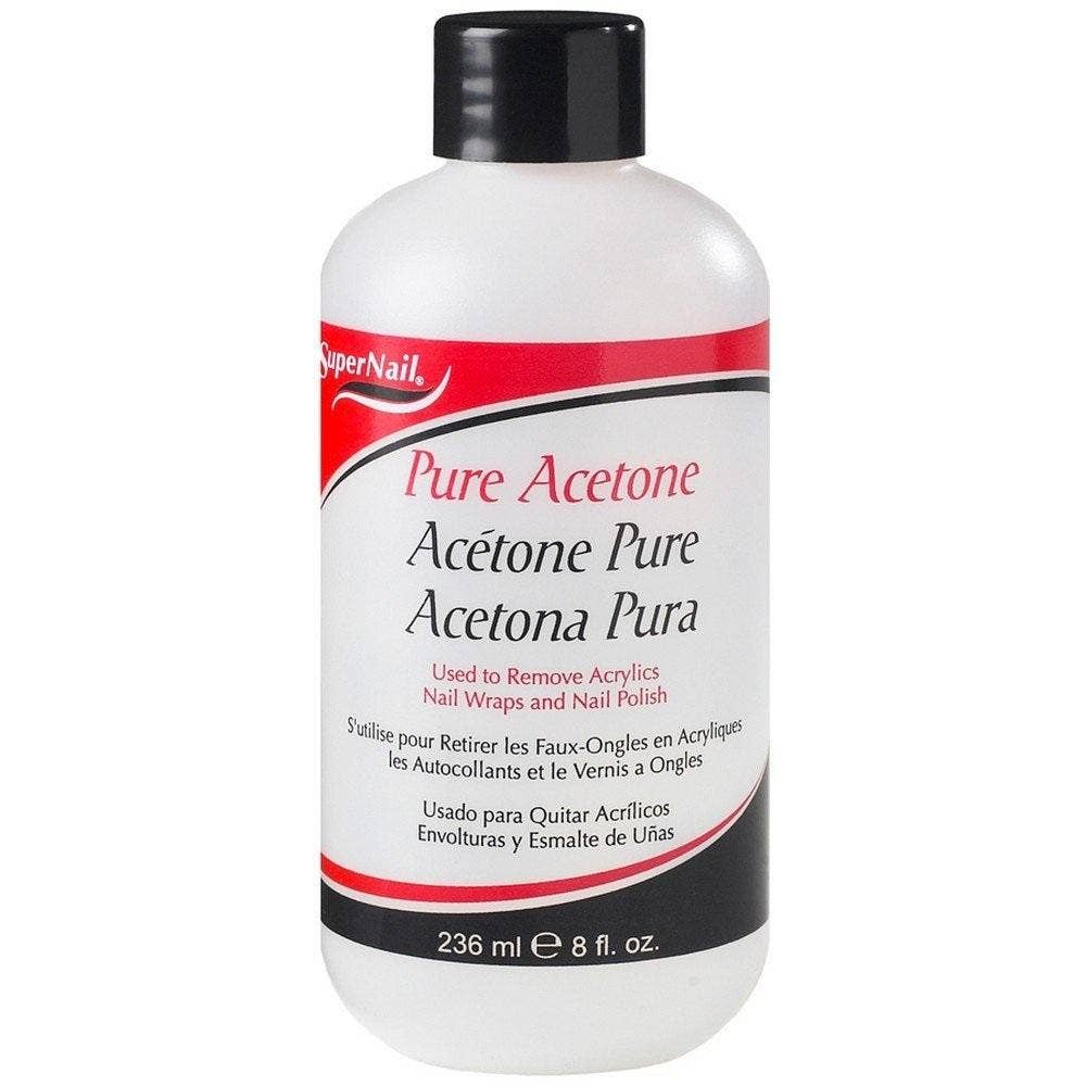 Super Nail Pure Acetone 8 Oz.