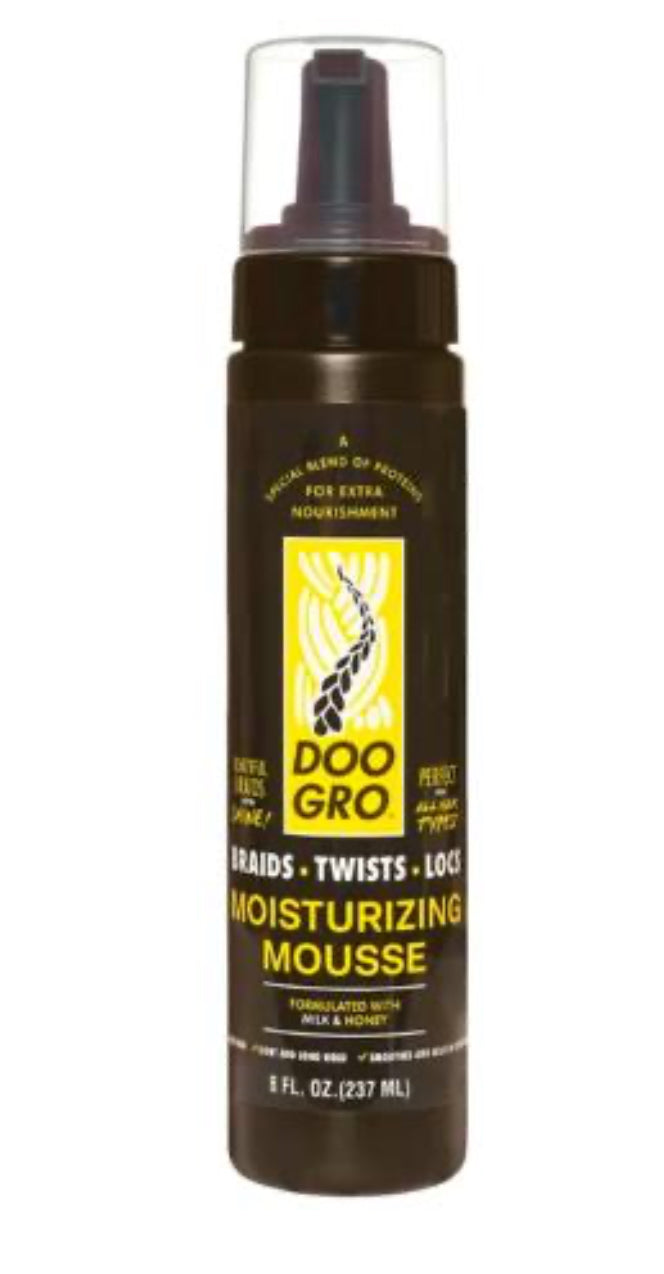 Doo Gro Braid Moisturizing Mousse Formulated with Milk & Honey 8oz/ 237ml