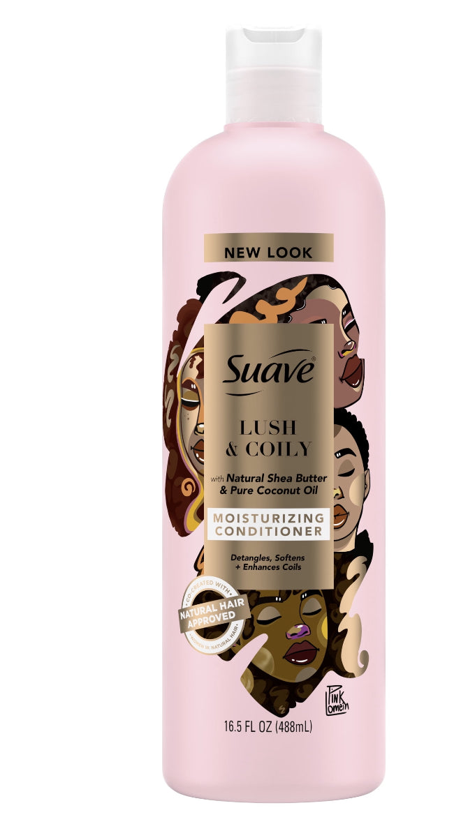 Suave Pink Lush & Coily Curl Conditioner 16.5OZ