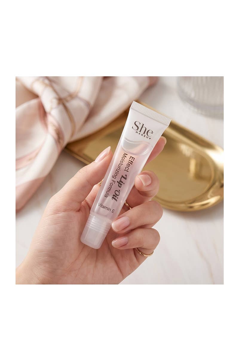 SHE LG07C Vitamin E Clear Lip Oil Gloss -
