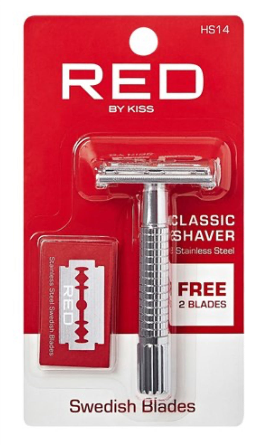Kiss Red Classic Shaver With 2 Free Blades