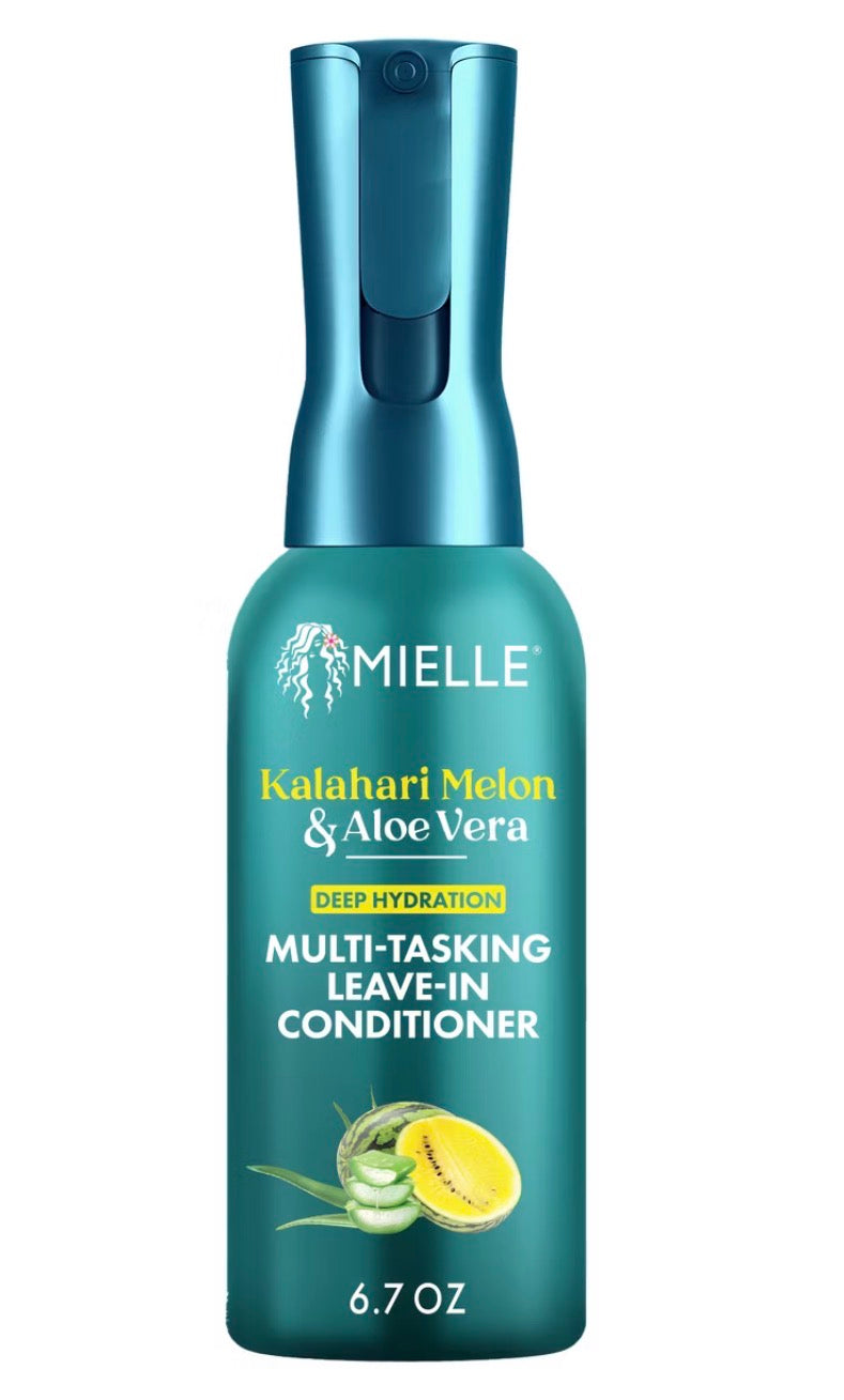 Mielle Organics Kalahari Melon & Aloe Vera Deep Hydration Multi-Tasking Leave-In Conditioner - 6.7 fl oz: Cream, Daily Use
