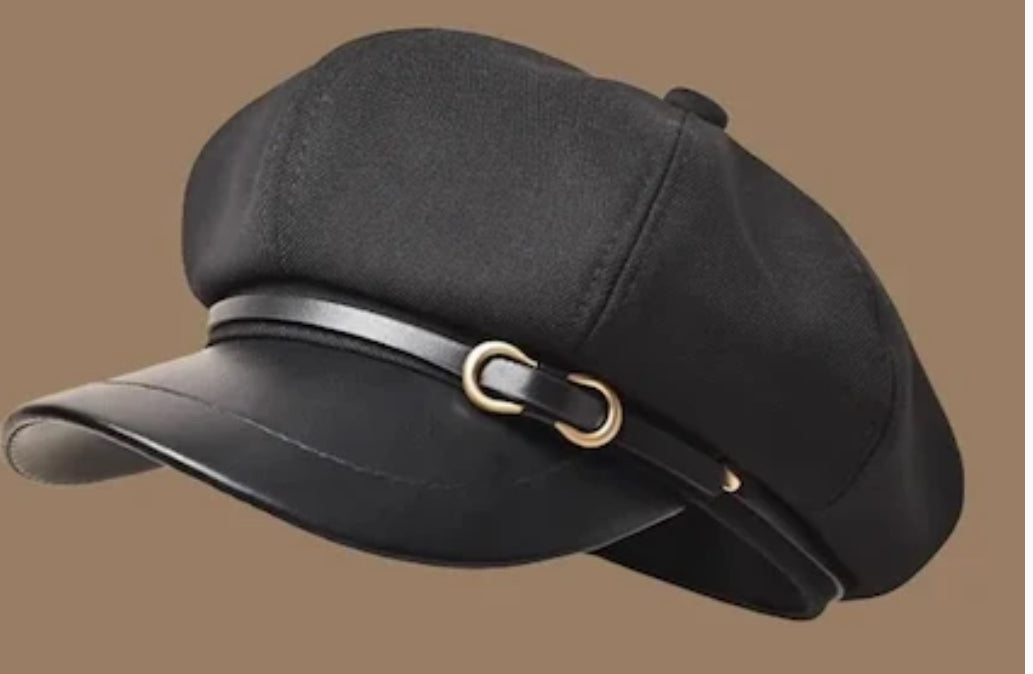 BLACK FASHION LIEUTENANT HAT
