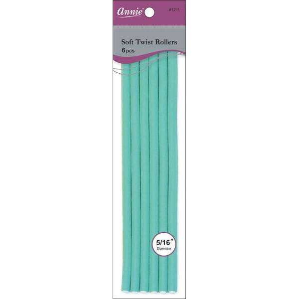 Annie Soft Twist Rollers 5/16" XL Green (6pcs)