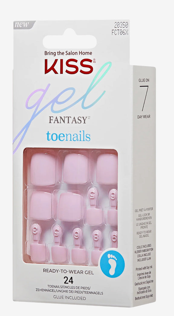 Kiss gel fantasy color press on toenails
