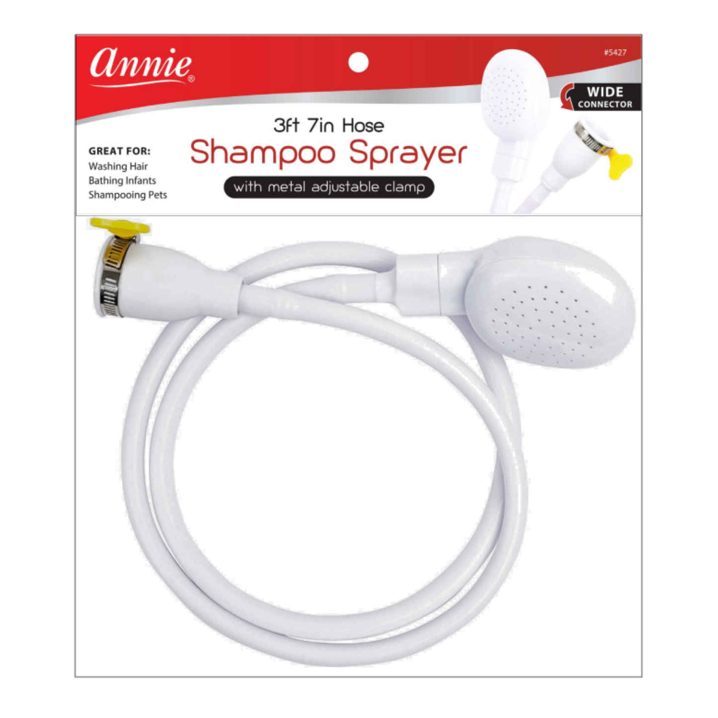 Annie Shampoo Sprayer 3'7" Metal Adjustable Clamp