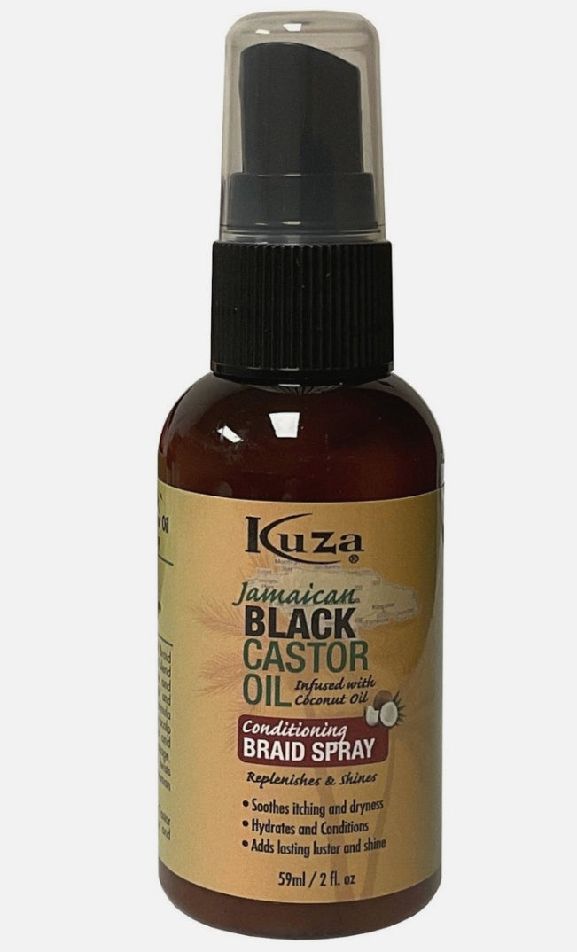 Kuza Jamaican Black Castor Oil Conditioning Braid Spray - 2 fl oz (59 ml)