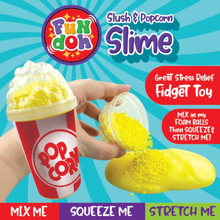 Fun Doh Slush and Popcorn Slime Assortment- 12/Display