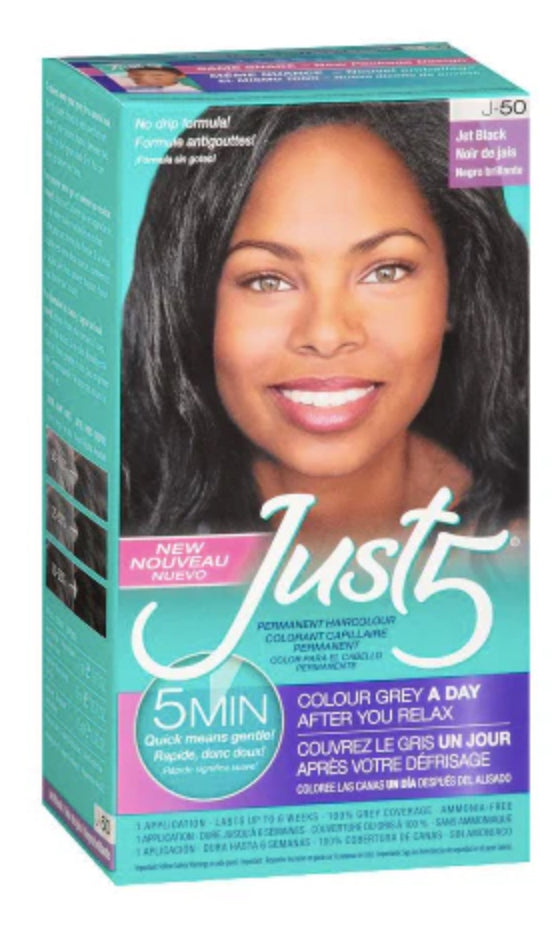 Just 5 Women's Five Minute Permanent Hair Color, Natural Jet Black