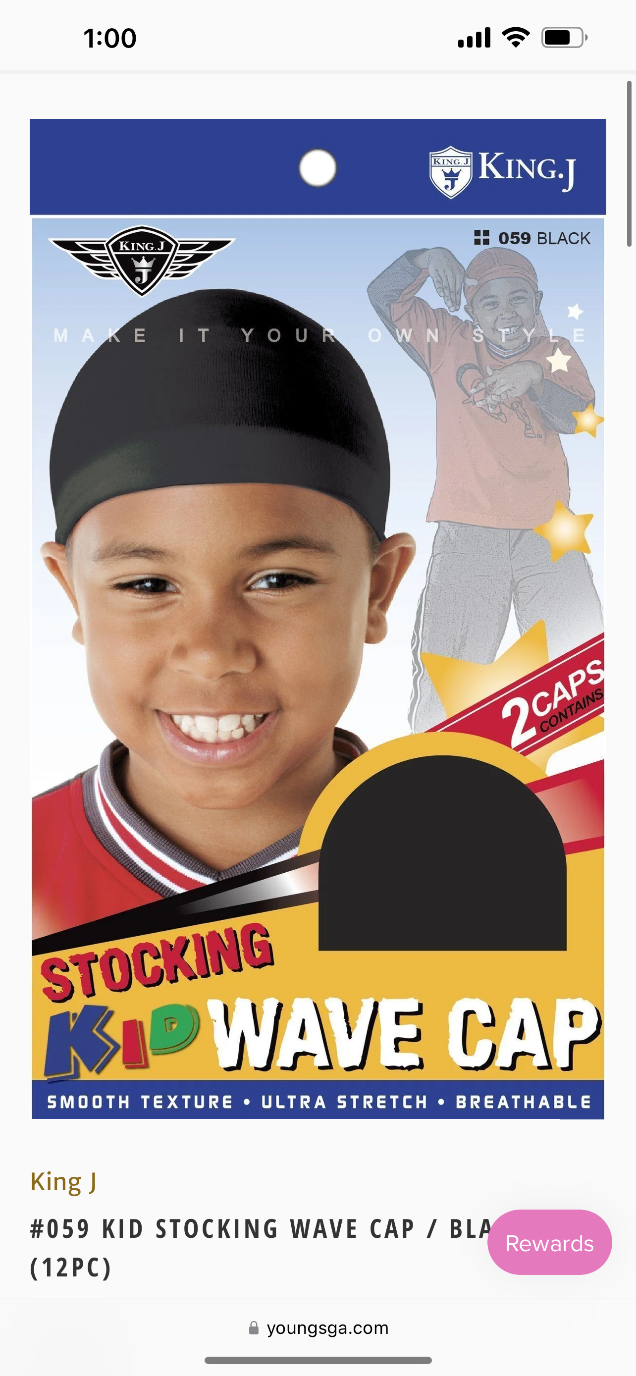 Kids wave cap