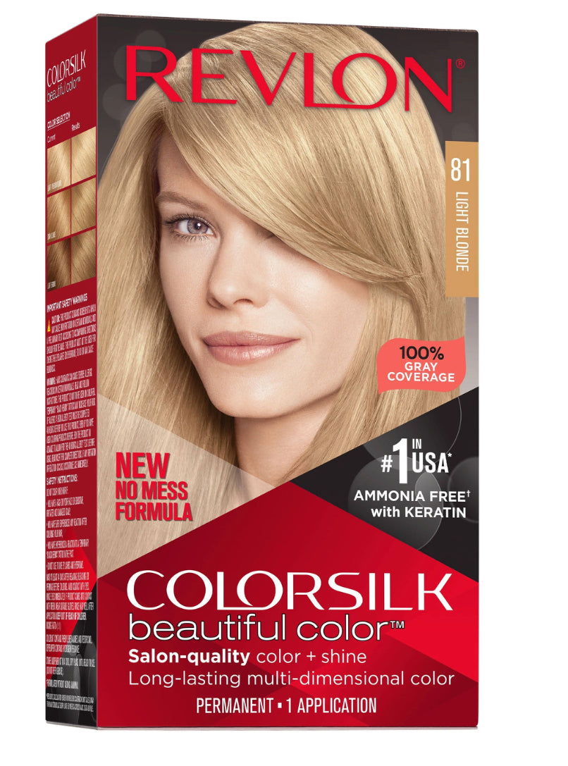 Revlon Colorsilk Beautiful Color Permanent Hair Color 81 Light Blonde