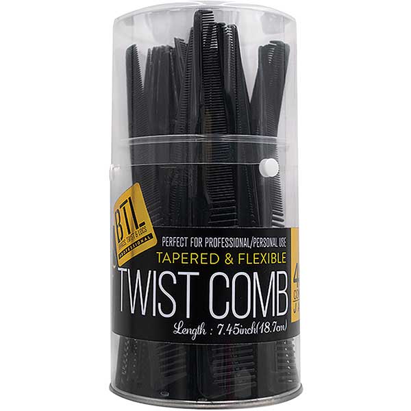 BTL TWIST COMB TAPERED&FLEXIBLE BLACK/ASSORT