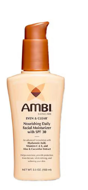 Ambi Even & Clear Daily Facial Moisturizer with SPF 30, 3.5 oz