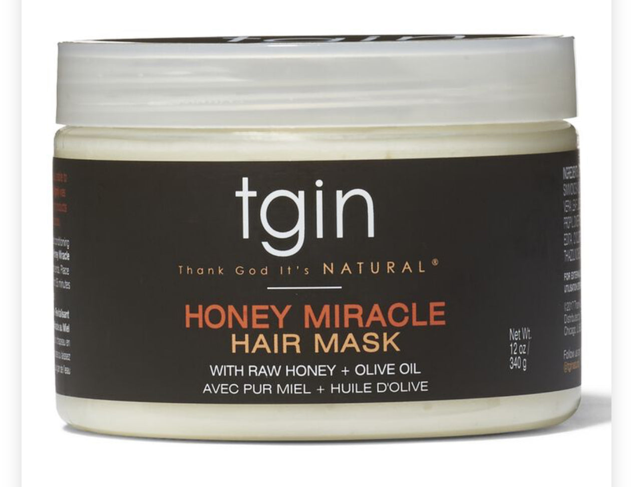 TGIN Honey Miracle Hair Mask 12oz