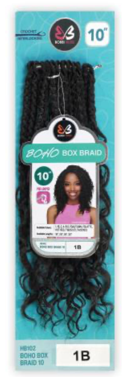 10” boho box braid #1b