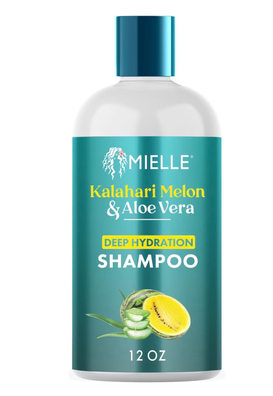 Mielle Organics Kalahari Melon & Aloe Vera Deep Hydration Shampoo - 12 fl oz: Cream, Daily Use, Basic Cleansing, Strengthening