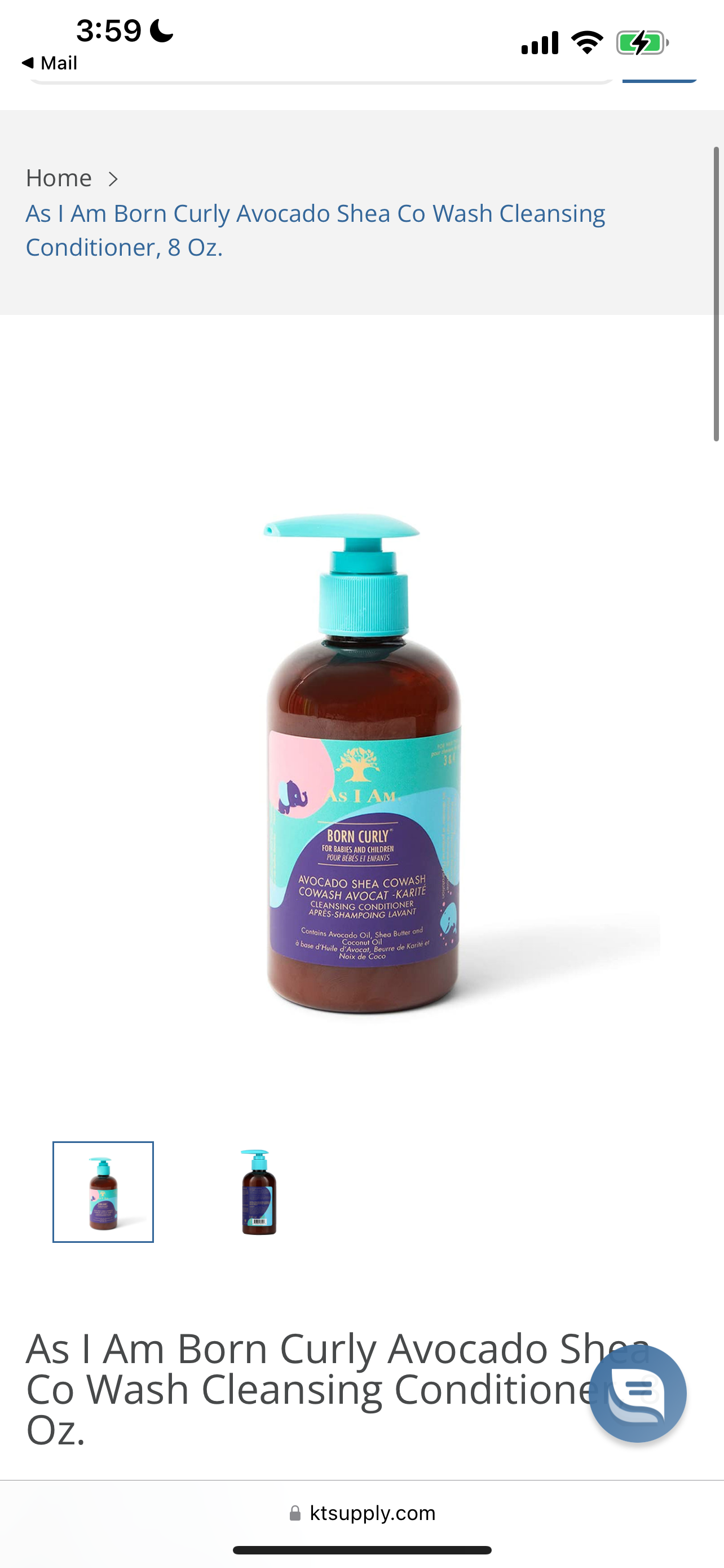 As I Am Born Curly Avocado Shea Co Wash Cleansing Conditioner, 8 Oz.