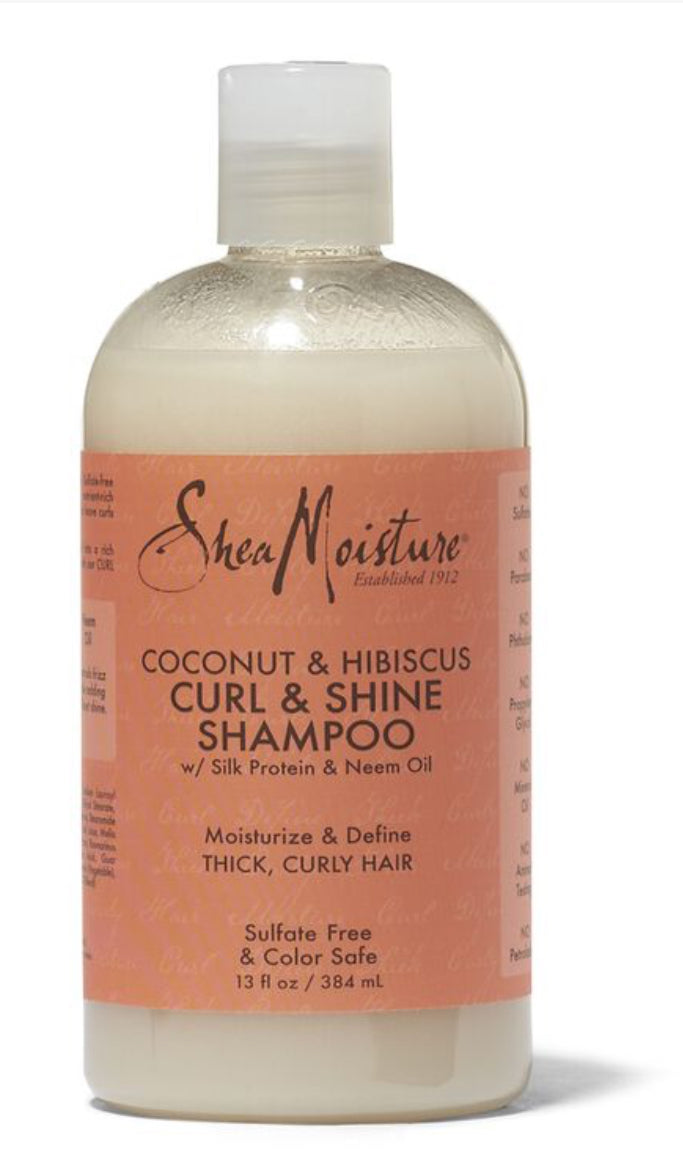 SheaMoisture Coconut & Hibiscus Curl & Shine Shampoo For Thick Curly Hair