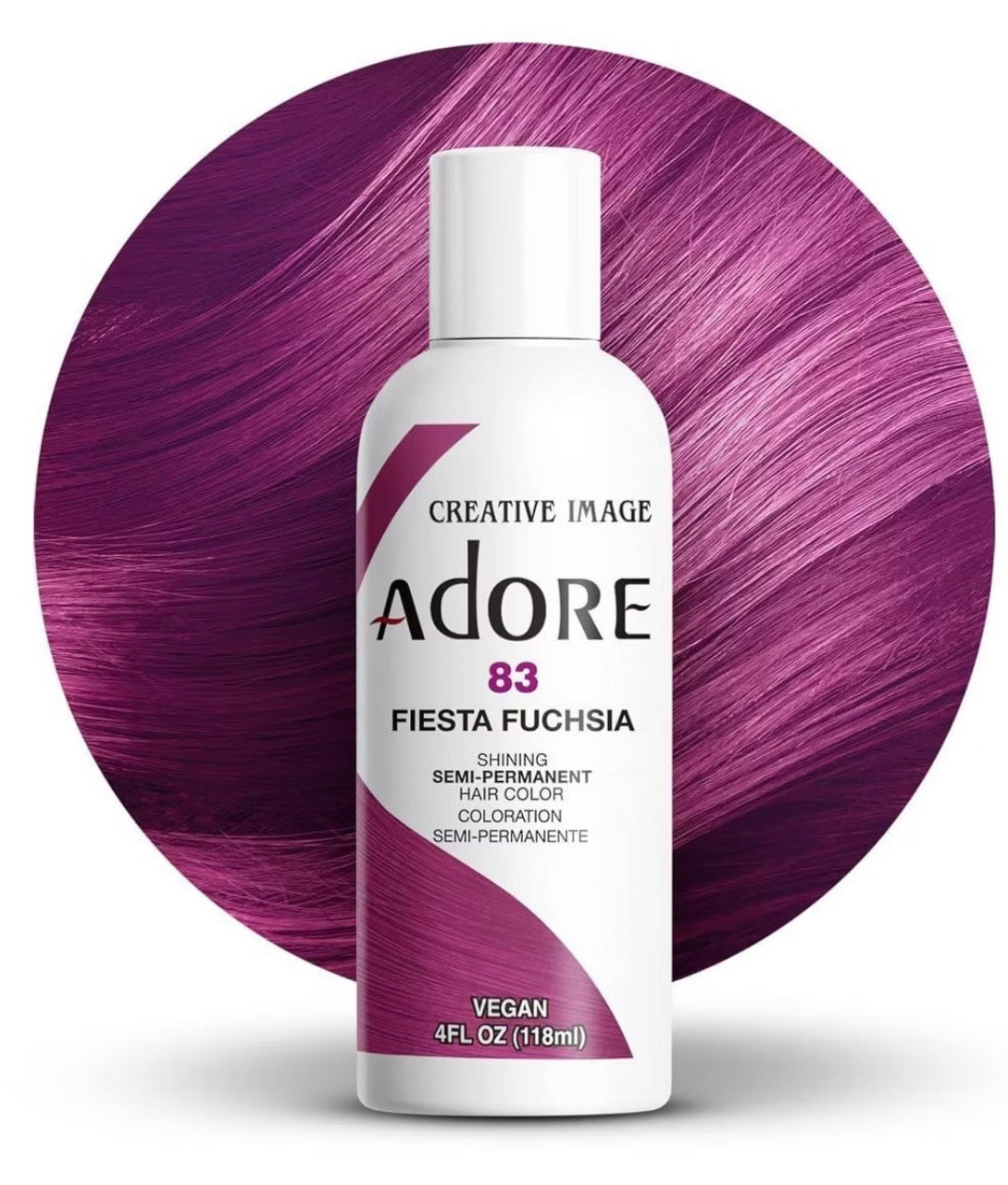 Creative Image Adore Semi-Permanent Hair Color - 83 FIESTA FUCHSIA - Haircolor Dye