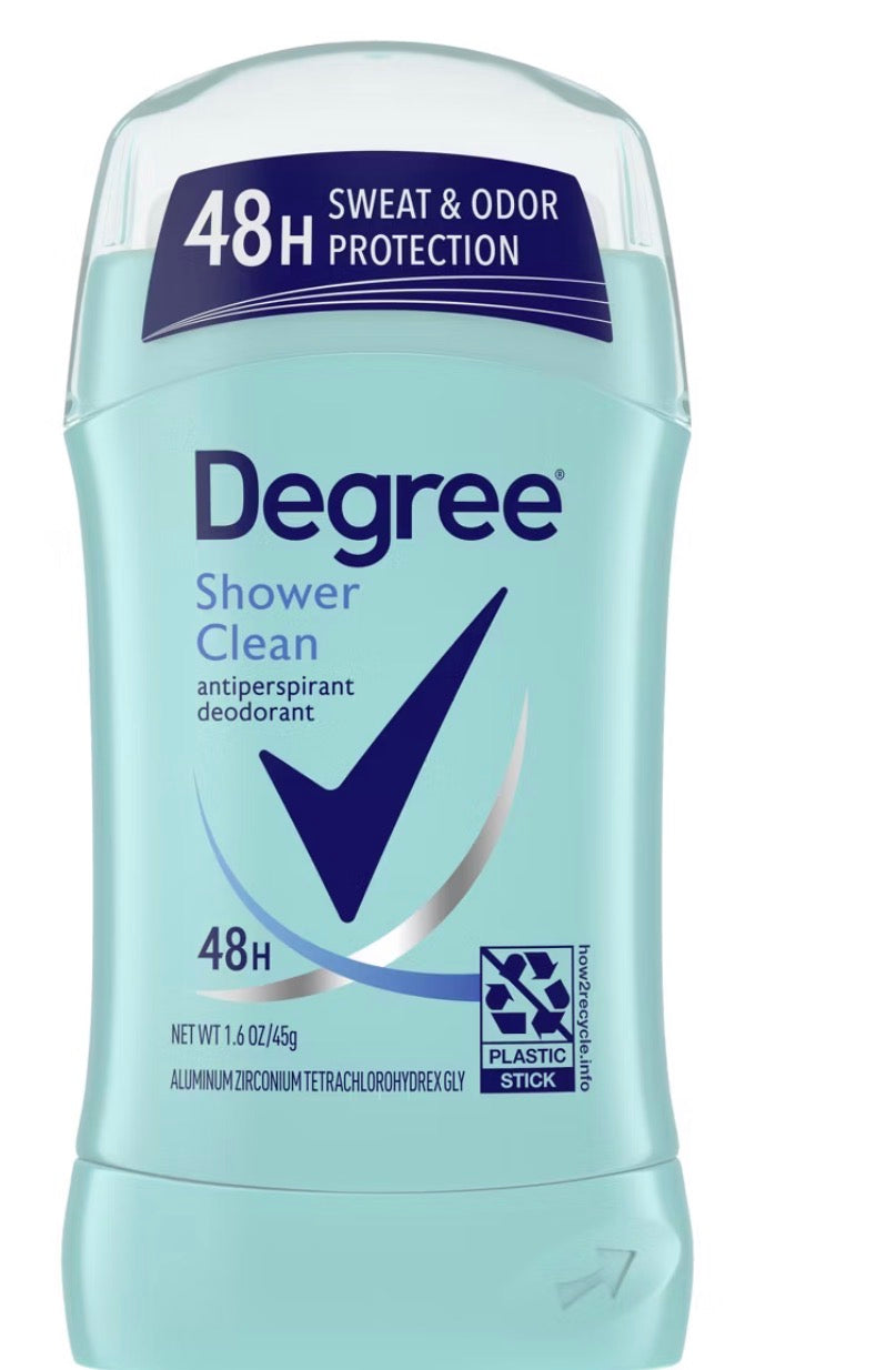 Degree Antiperspirant Deodorant Shower Clean, 1.6 oz