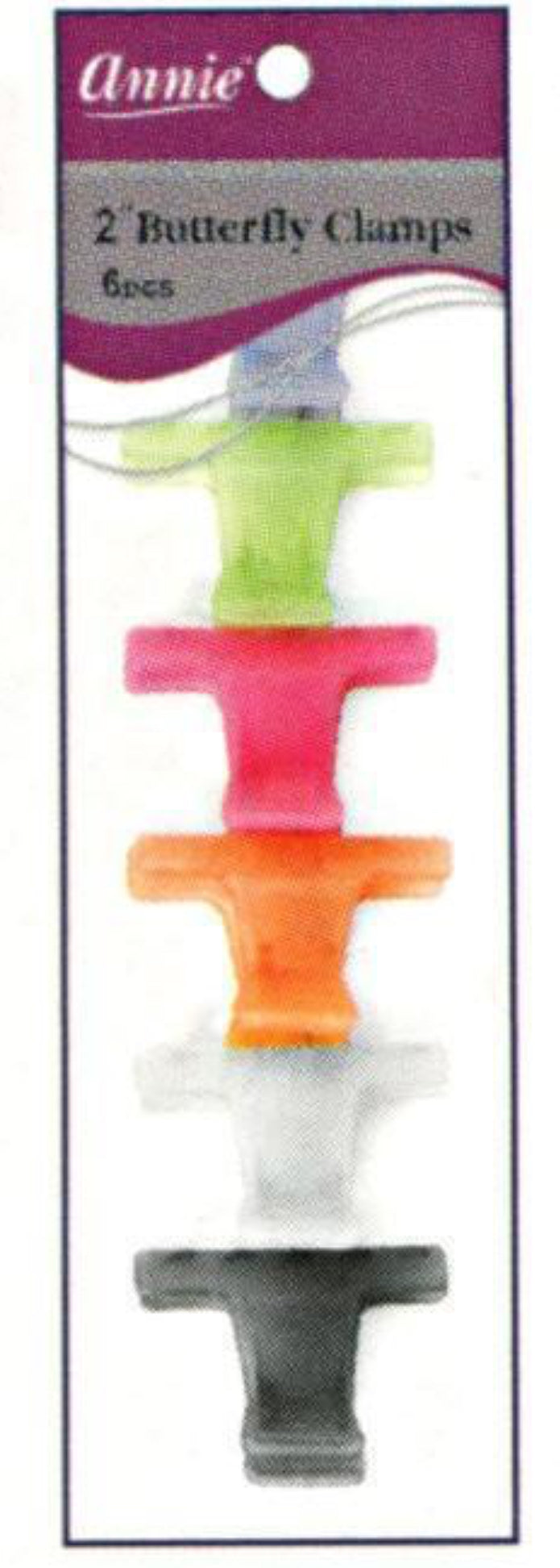 ANNIE 6PC BUTTERFLY CLIPS 2"