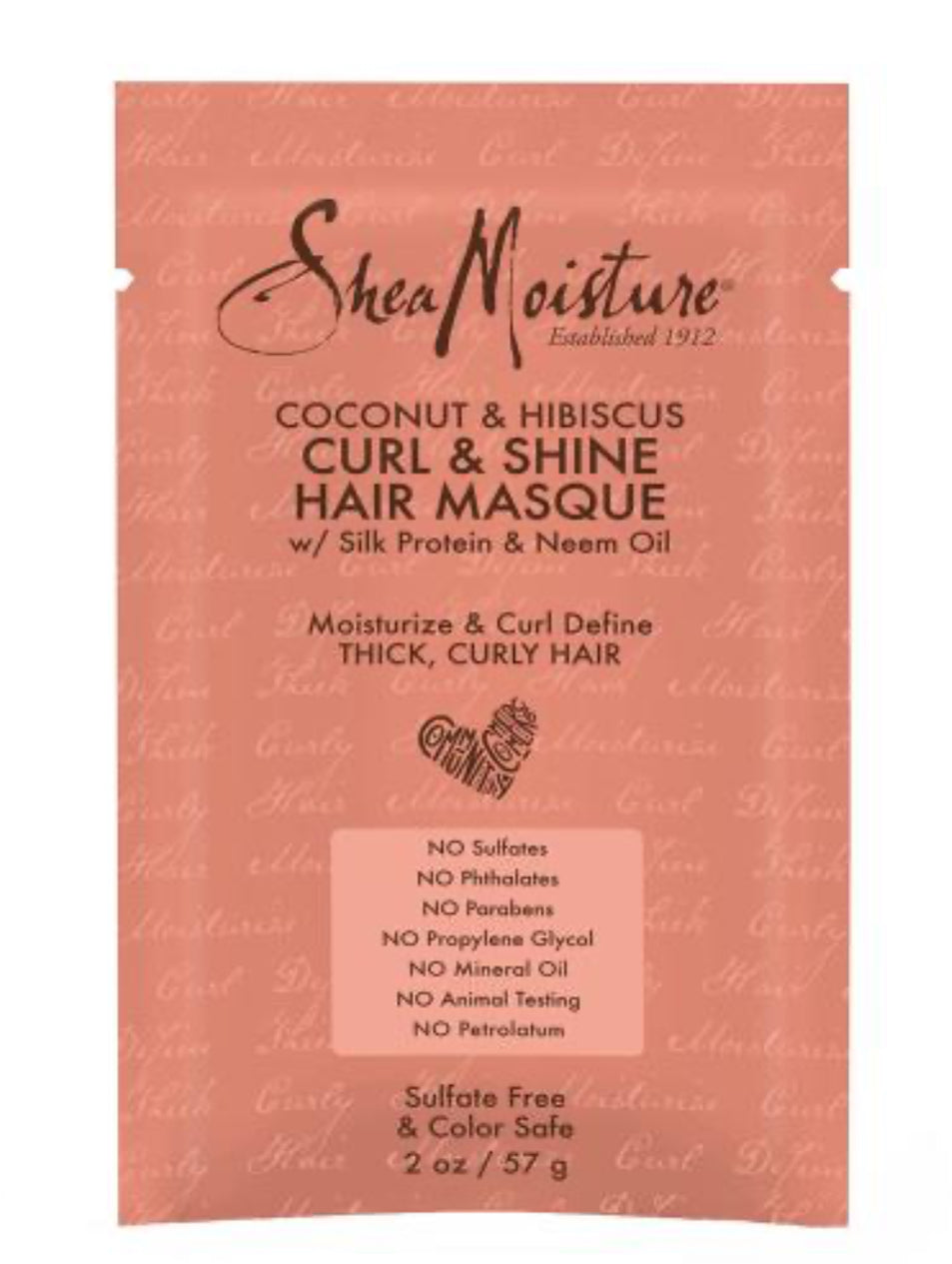 Shea Moisture Coconut n Hibiscus Curl n Shine Hair Mask 2oz