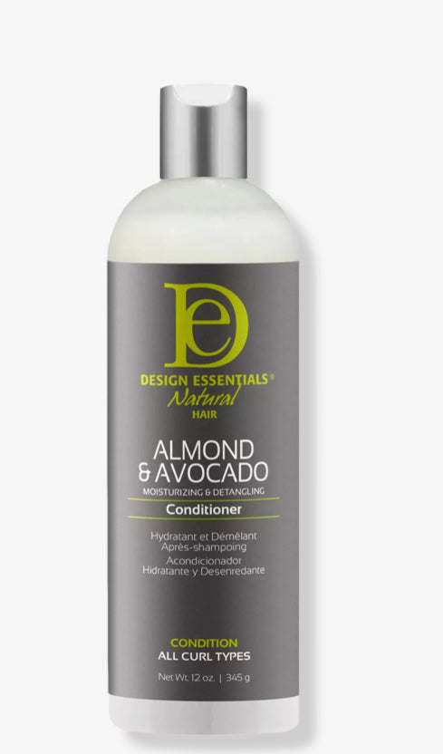 Design essentials Almond & Avocado Moisturizing & Detangling Conditioner 12oz