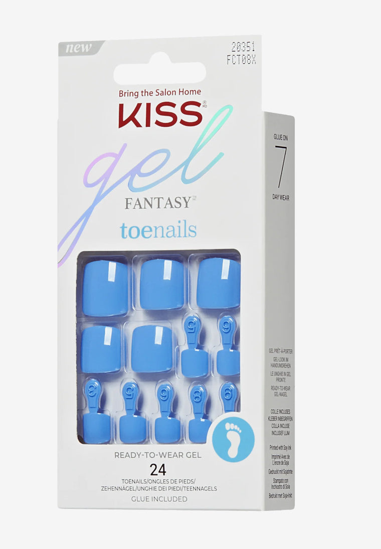 Kiss gel fantasy color press on toes