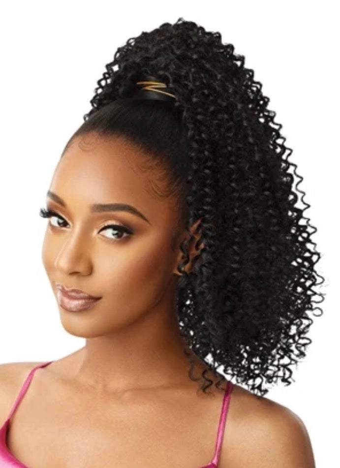 Pretty Quick Wrap Ponytail Bohemian Coils 18"