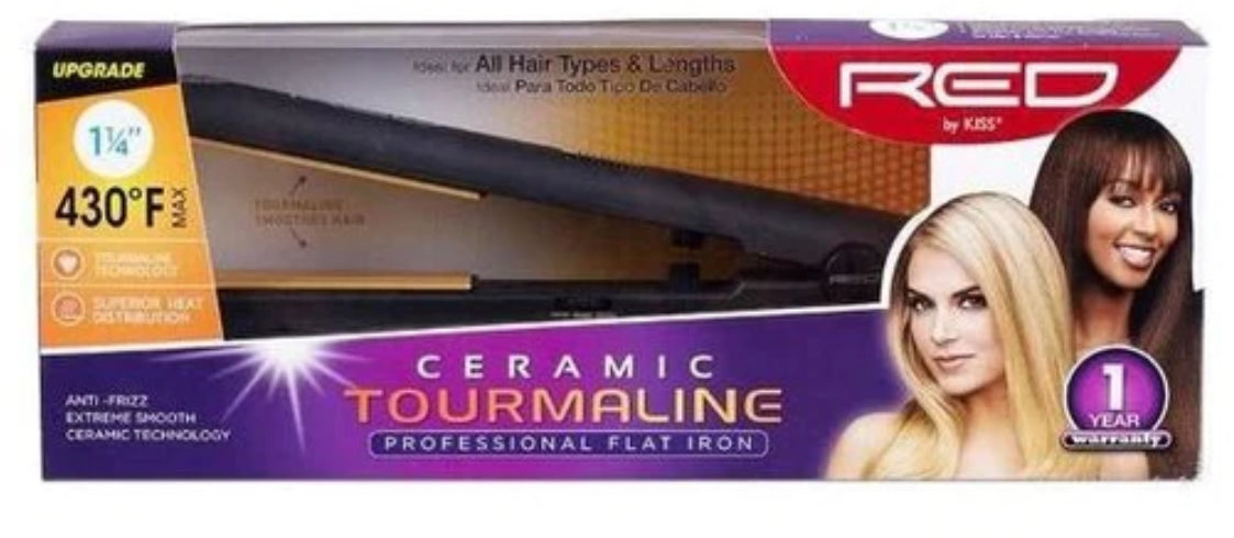 Red by Kiss 1 1/4" Ceramic Flat Iron