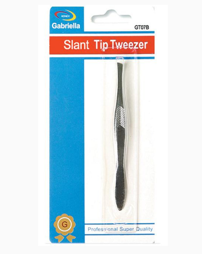 Slant tip tweezer