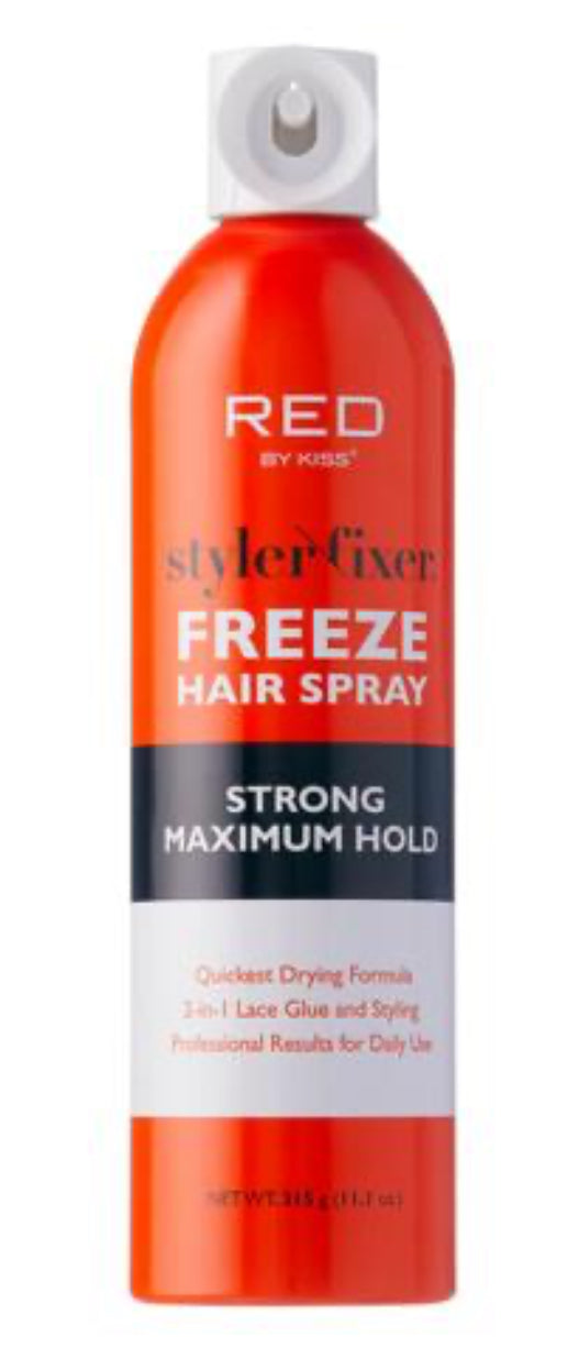 Red by Kiss Styler Fixer 2-In-1 Lace Glue & Freeze Hair Spray Maximum Hold