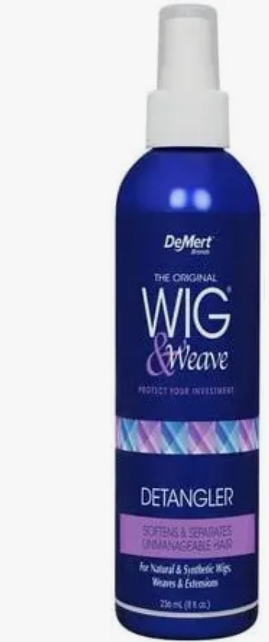 Wig & Weave Detangler and Leave In Conditioner for Natural and Synthetic Hair, 8 fl oz