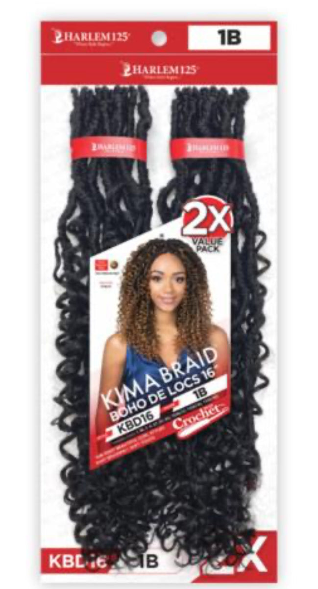 Harlem125 Crochet Braids Kima 2X Boho De Locs 16"