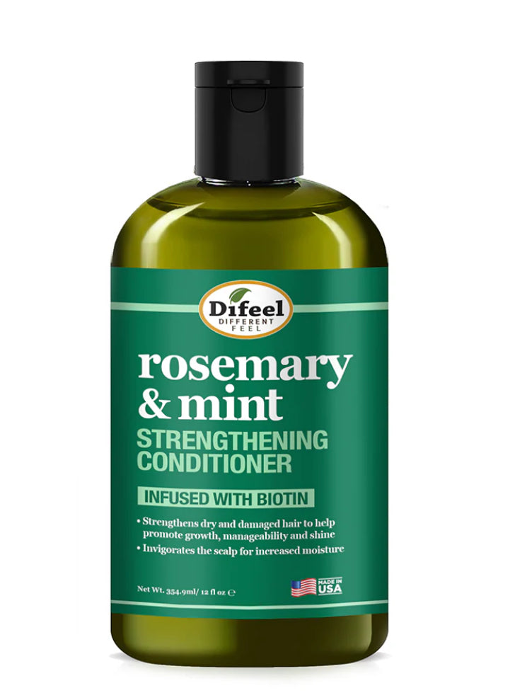 DIFEEL ROSEMARY AND MINT HAIR STRENGTHENING CONDITIONER WITH BIOTIN 12 OZ.