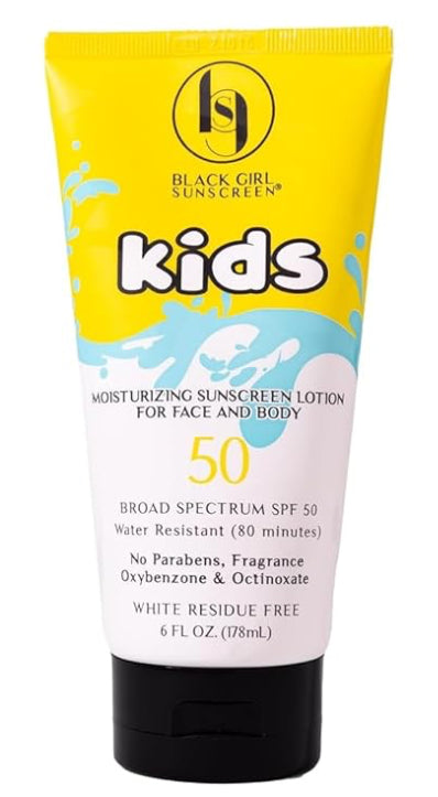 Black girl sunscreen kids lotion