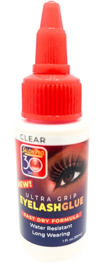 30 Sec Strip Eyelash Bond Black or Clear Strong All Day Hold for Eyelash Extension Rubbery Texture Rubbery Texture (Clear 1 fl oz/30 ml)