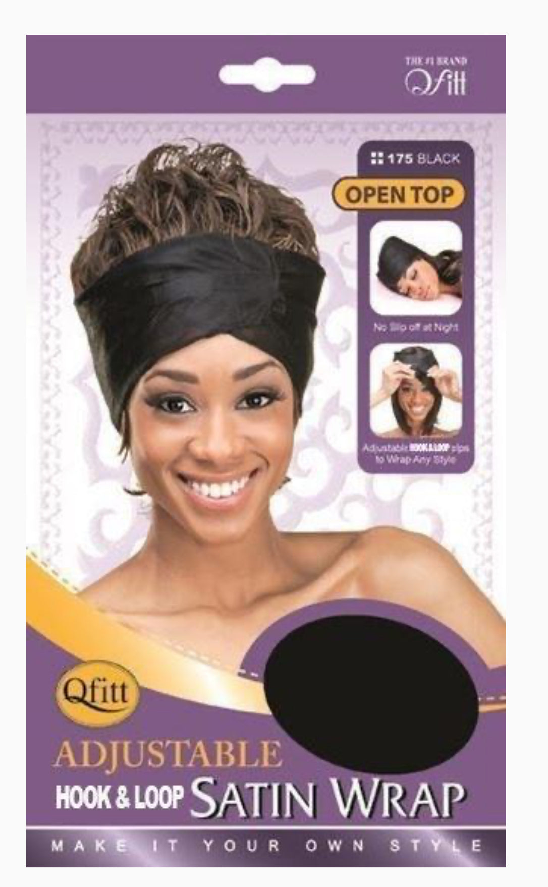 ADJUSTABLE SATIN WRAP / BLACK