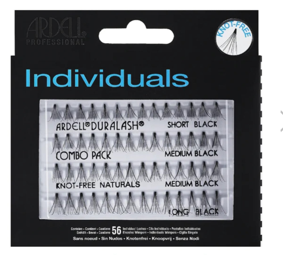 ARDELL DURALASH KNOT-FREE NATURALS/FLARES BLACK, S/M/L/COMBO