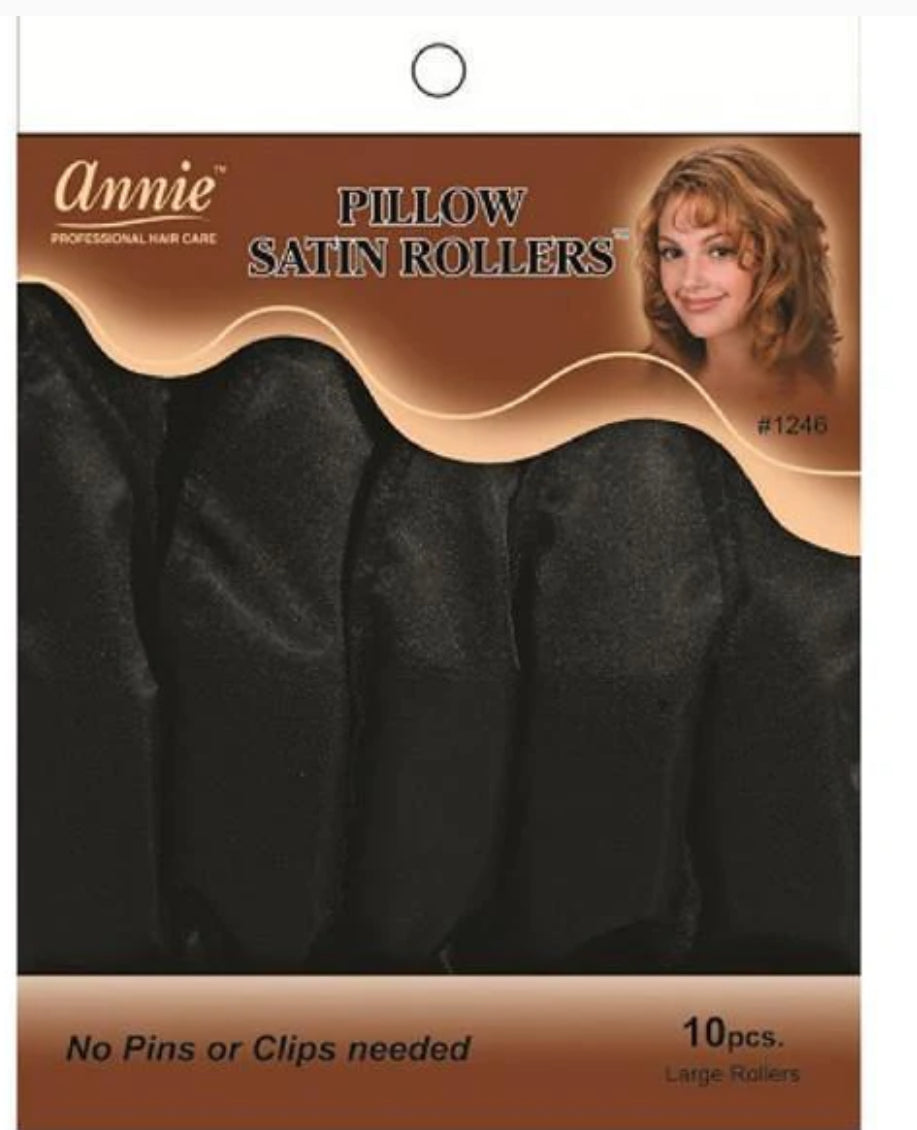 ANNIE PILLOW SATIN ROLLERS 10PC