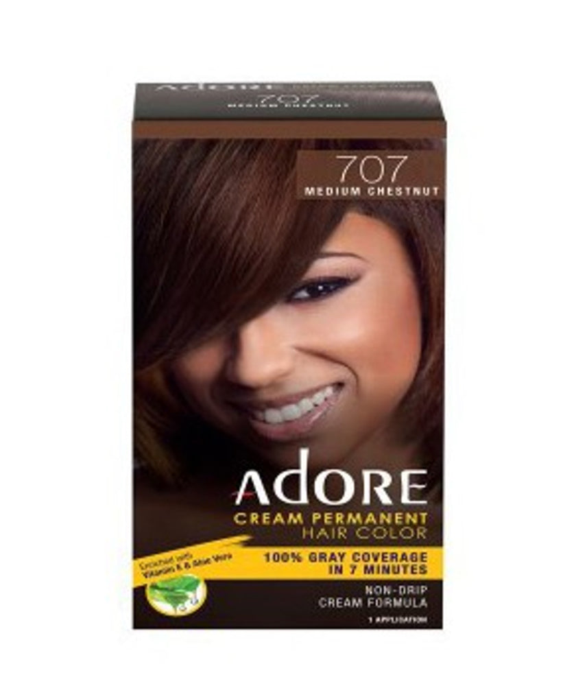 Adore Cream Permanent Hair Color Medium Chestnut 707