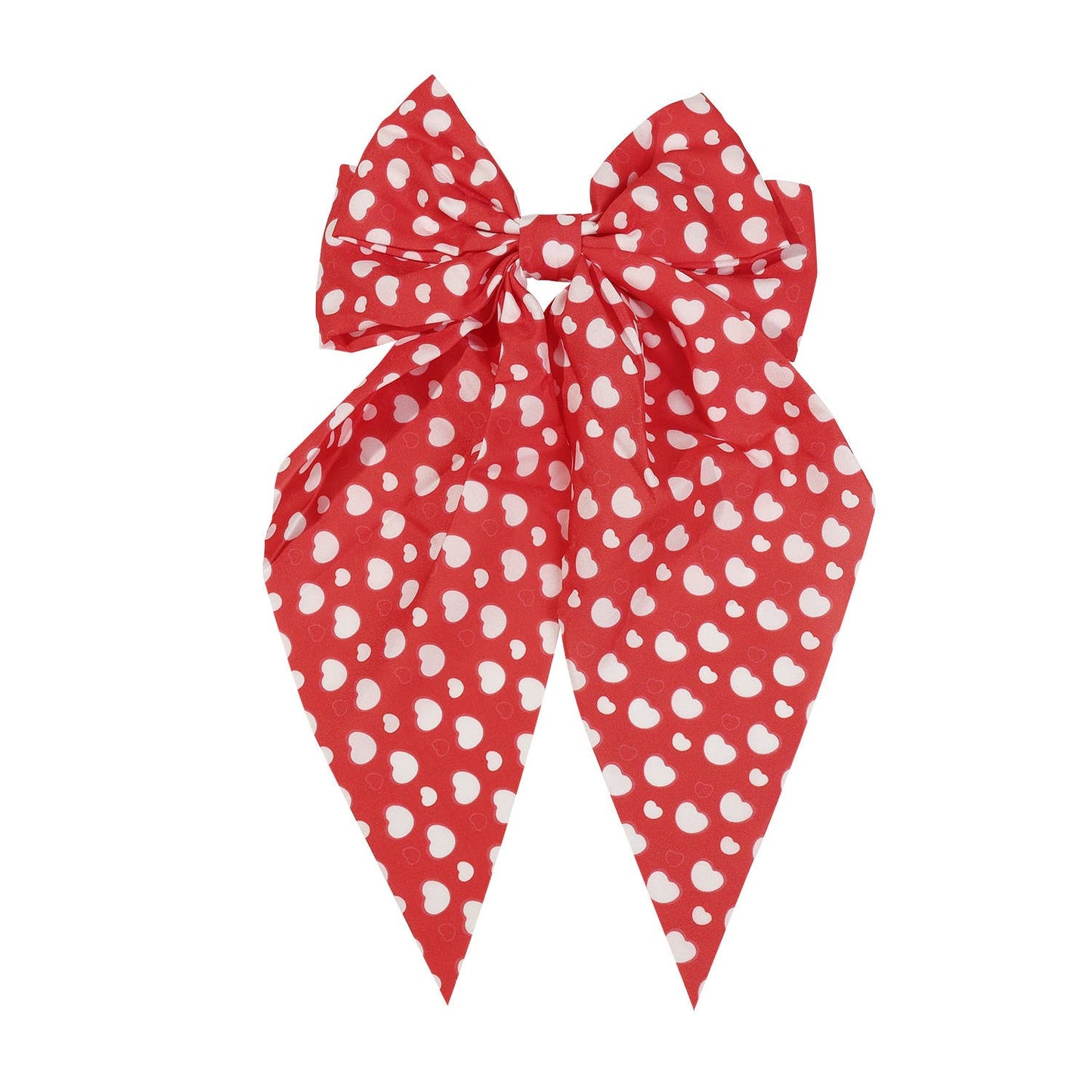 Valentines Day Mixed Red sweet Heart Ribbon Bow Barrette