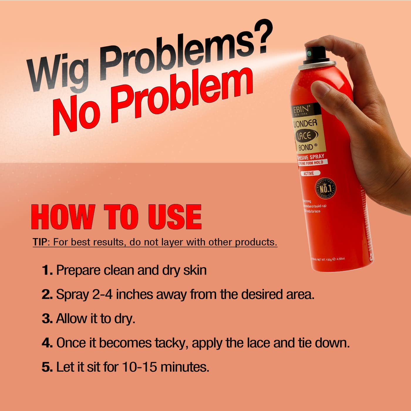 Wonder Lace Bond Wig Adhesive Spray - Extreme Firm Hold
