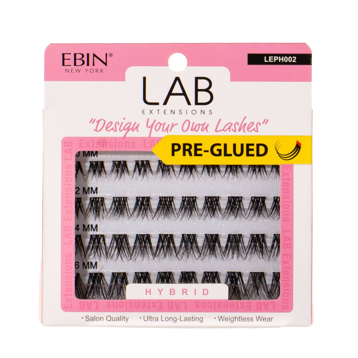 LAB EXTENSIONS DIY Cluster Lashes - Hybrid (Pre-glued)
