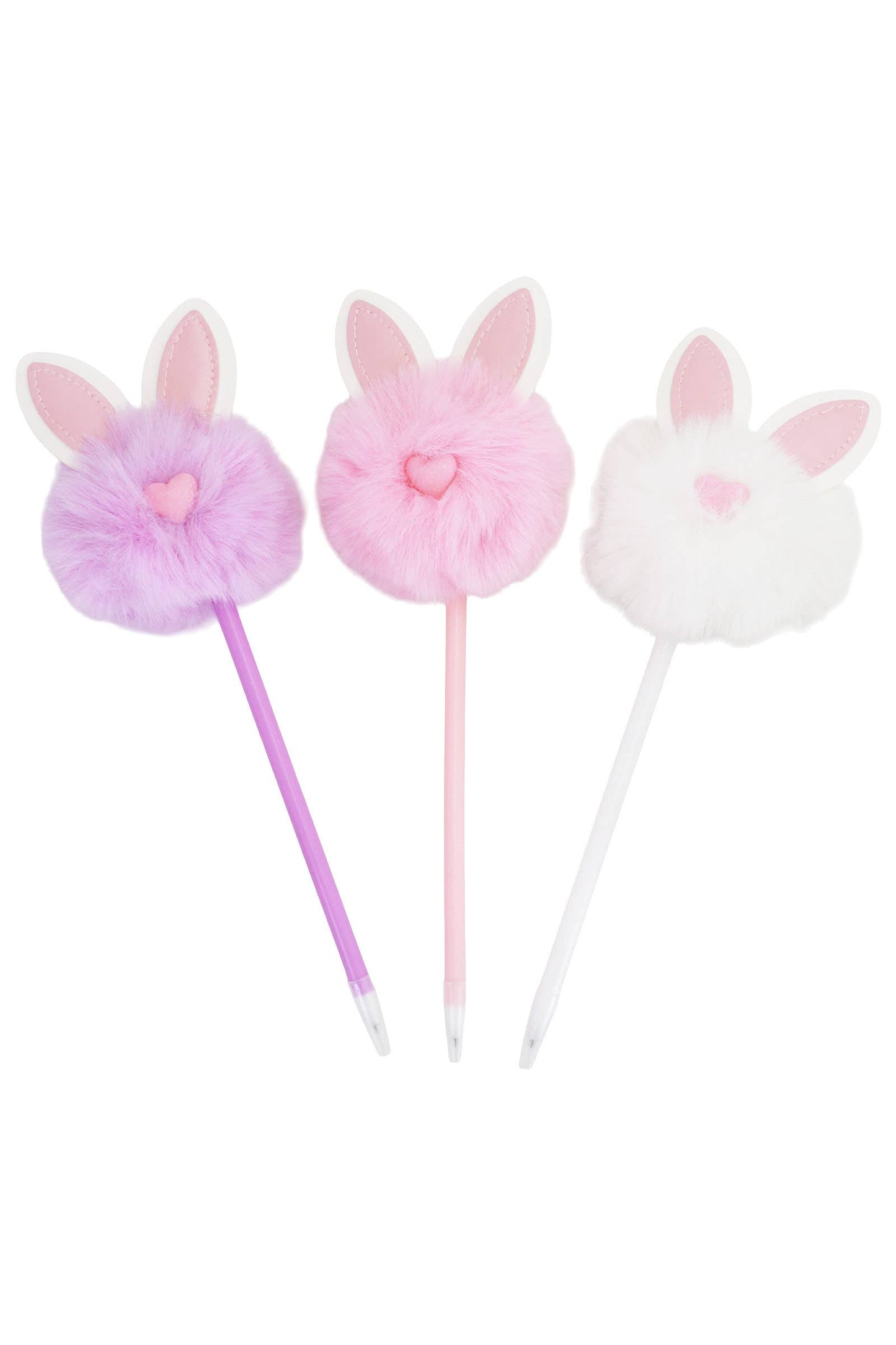 Bunny Vegan Leather Ears Pom Pom Pen Collection -