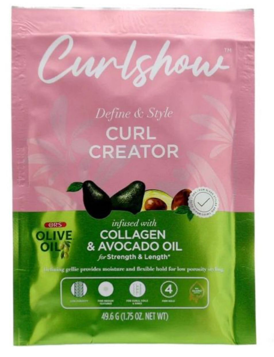 ORS Olive Oil Curlshow Curl Creator Infused with Collagen & Avocado Oil - Packet 1.75 oz