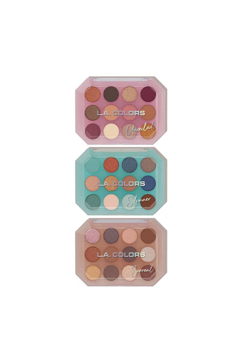 LA Colors CPD525 12 Color Eyeshadow Display Set - 18 pcs