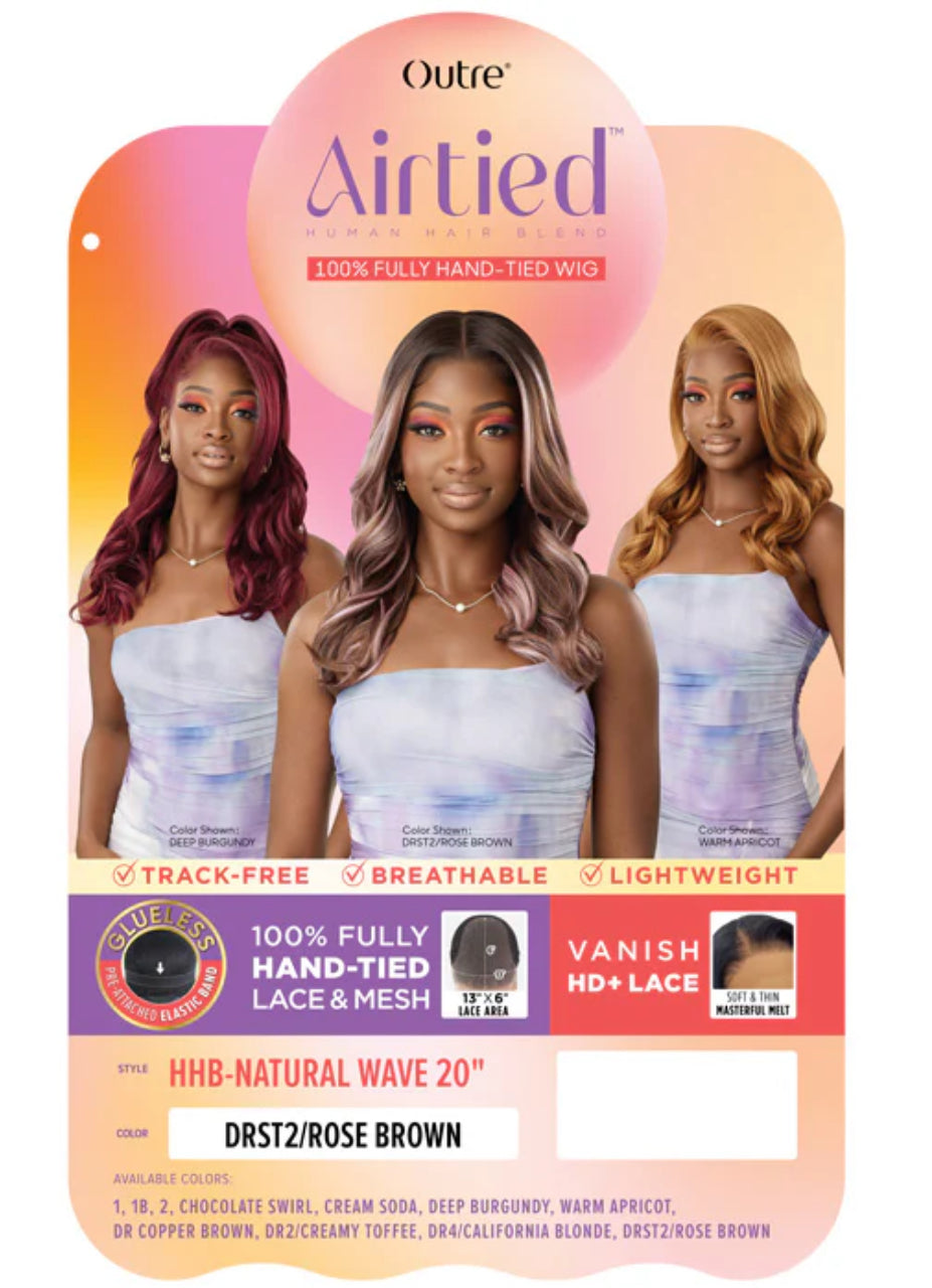 Airtied 100% Fully Hand-Tied Wig – Hhb – Natural Wave 20″ – HT