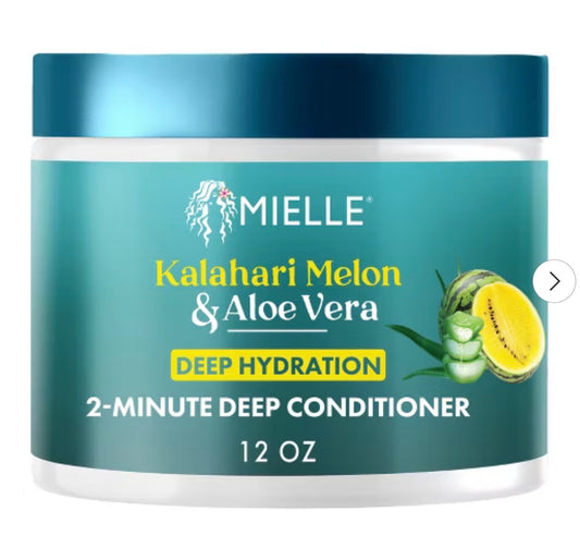 Mielle Organics Kalahari Melon & Aloe Vera Deep Hydration 2-Minute Deep Conditioner - 12 fl oz