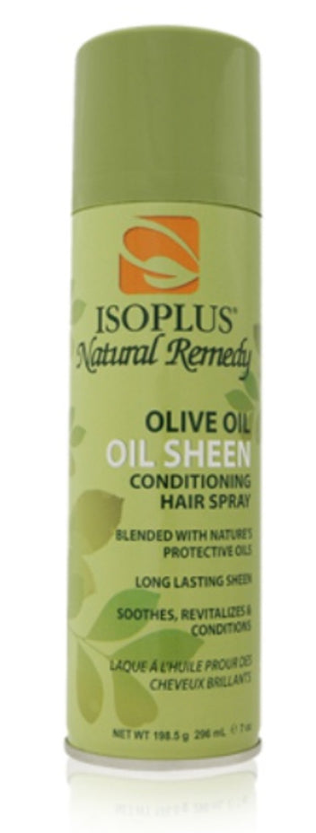 ISOPLUS Natural Remedy Olive Oil Oil Sheen Hair Spray 7oz